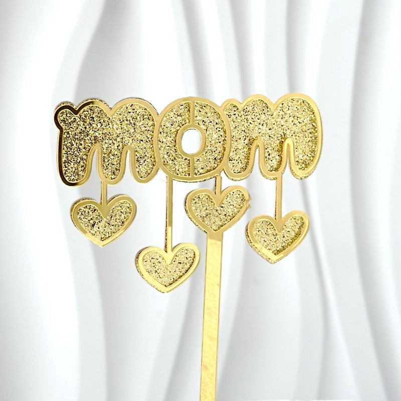 Wholesale Mother's Day MOM Acrylic Cake Plugin